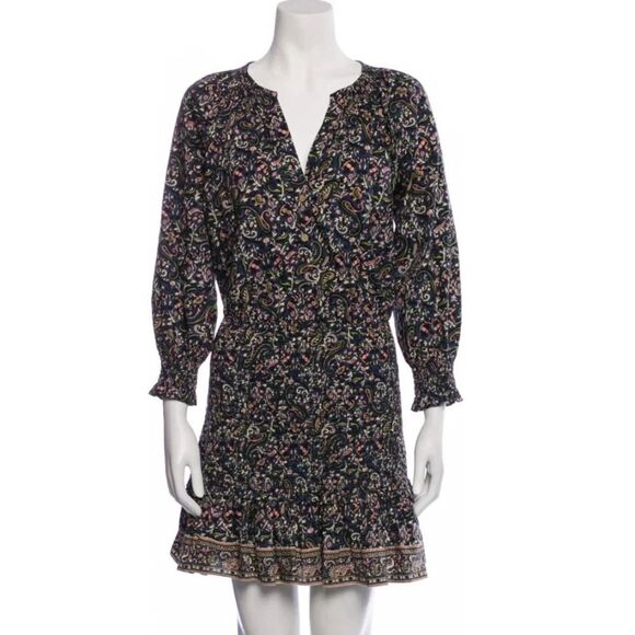 Veronica Beard Katari Floral Smocked Cotton Mini Dress‎ Size 4 NWOT - Picture 1 of 6